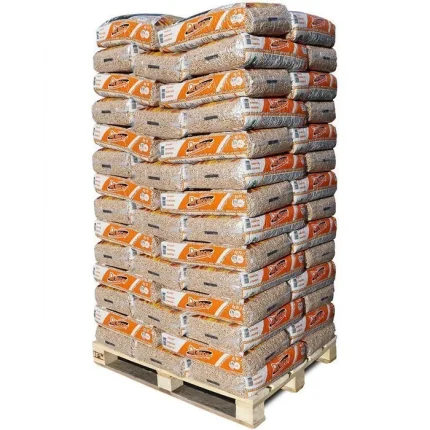 Palette de 975 kg : Granulés de Bois DRAGON (65 Sacs de 15 kg — 100 % Pin & Épicéa Premium ENplus A1)