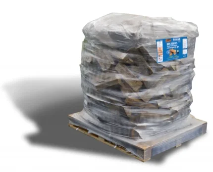 Palette de 1,45 Stère (1,3 m³ vrac) : Bûches Extra Sèches 30 cm — 100 % Feuillus Durs