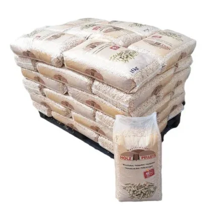 Demi-Palette de 540 kg : Granulés de Bois Holz Westerwälder (36 Sacs de 15 kg — 100 % Résineux Allemand)