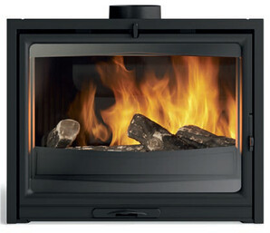 Insert de Cheminée Foyer Fermé GODIN Modane 65-F Ref. 660200 (7 kW, Rendement 77%, Fonte & Acier Anthracite)