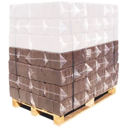 Demi-Palette 430 kg Briquettes d'Écorce RUF (100% Écorce Pure - 8 à 10h de Braises au Format Pavé)