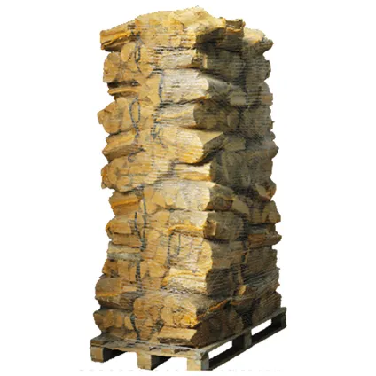 Palette de 88 Sacs de 22 L : Bois de Chauffage 100 % Bouleau Fendu FSC® – Séché au Four – 25 cm (704 kg)