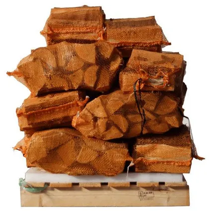 Pack de Démarrage 15 Sacs de 22 L : Bois de Chauffage 100 % Aulne Fendu FSC® – Séché au Four – 25 cm (150 kg)
