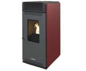 Poêle à Granulés Étanche SANNOVER Anita 10 kW de 10 kW (Finition Bordeaux — Trémie XXL 22 kg & Autonomie 24h)