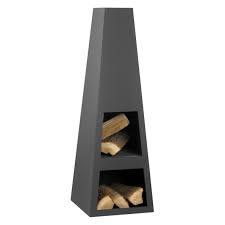Cheminée de Jardin Brute Non Peinte GARDENER Markone 40x40x118cm Ref. 203-1 (Structure Acier Brut à Patiner)